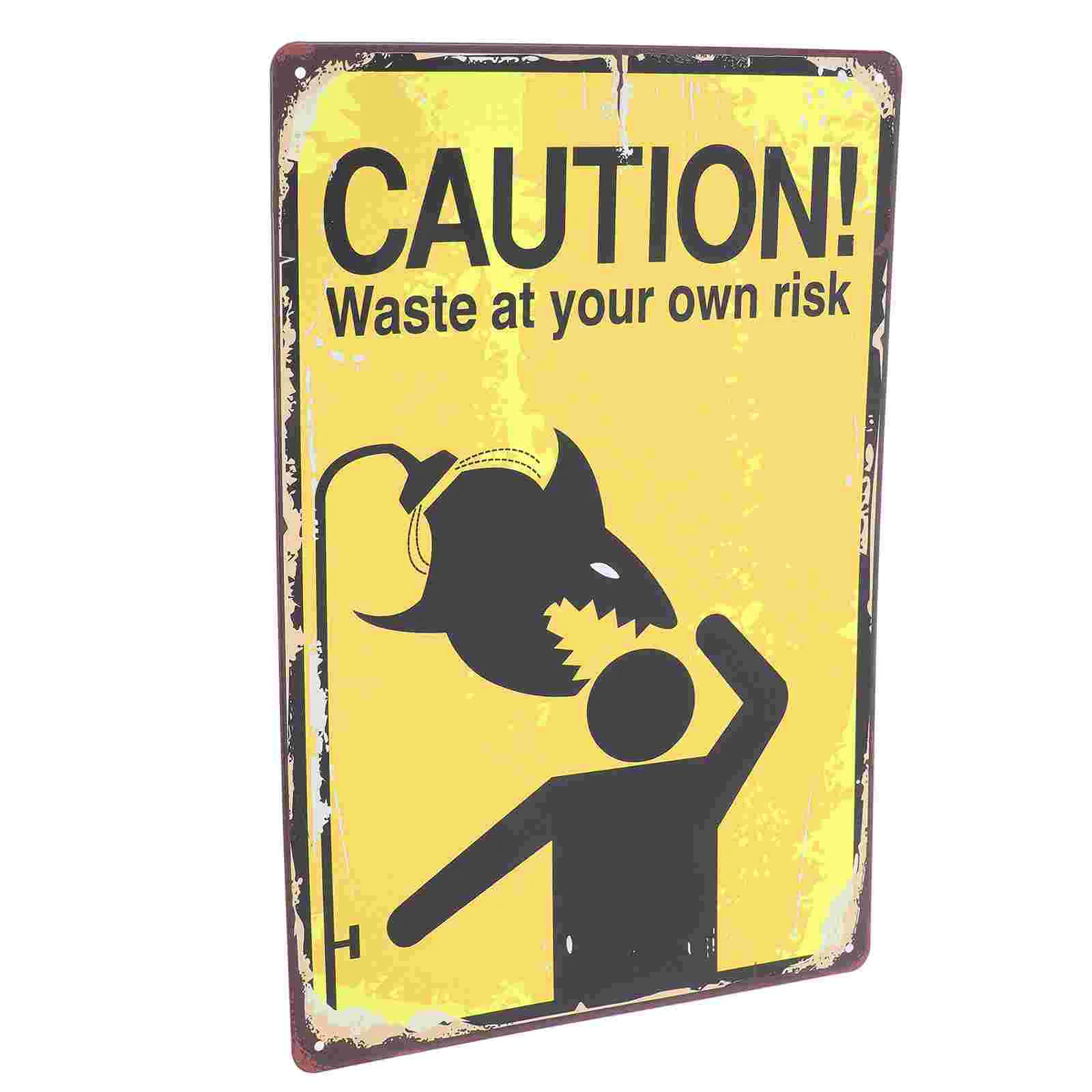 Warning Sign Security Signs Vintage Tips Caution Iron Metal Safety Indication Danger