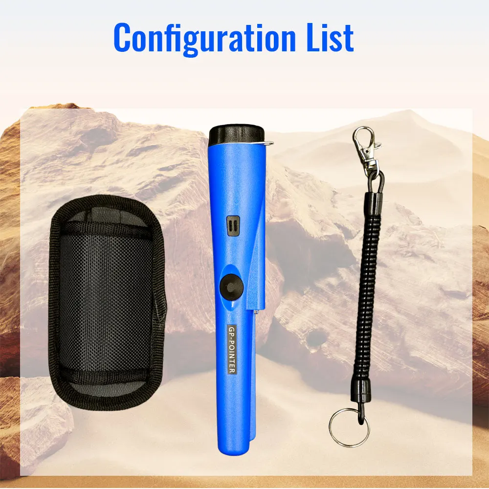 Pro GP-Pointer Handheld Metal Detector w/IP66 Waterproof & LED-Bracelet Strap for Treasure Hunting & Outdoor Exploration