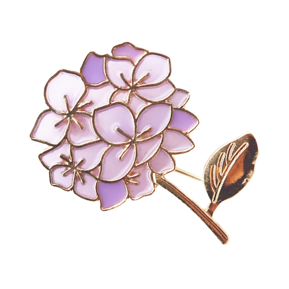 

1Pcs Brooch Pin Lilac Alloy Woman Brooch Elegant Scarf Corsage Clothing Breastpin Enamel Party Costume Decoration