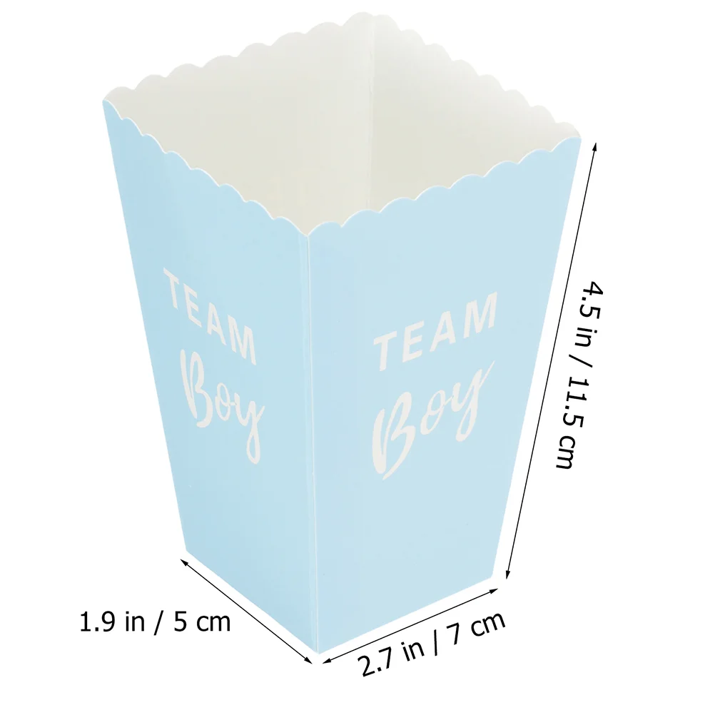 Paper Popcorn Boxes Container Party Decorations Gender Reveal Containers Bucket Snack