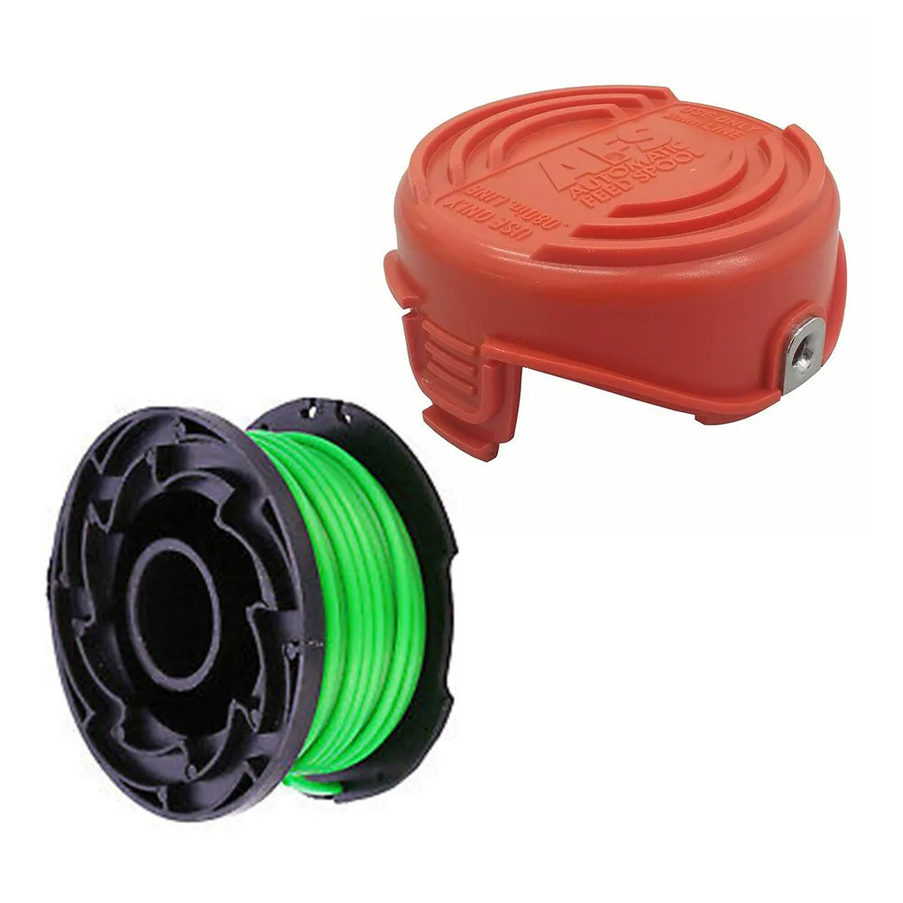 Spool Line and Cover Cap Set for Black & Decker For GL7033 GL8033 GL9035 Grass Trimmer Model Support and Operation
