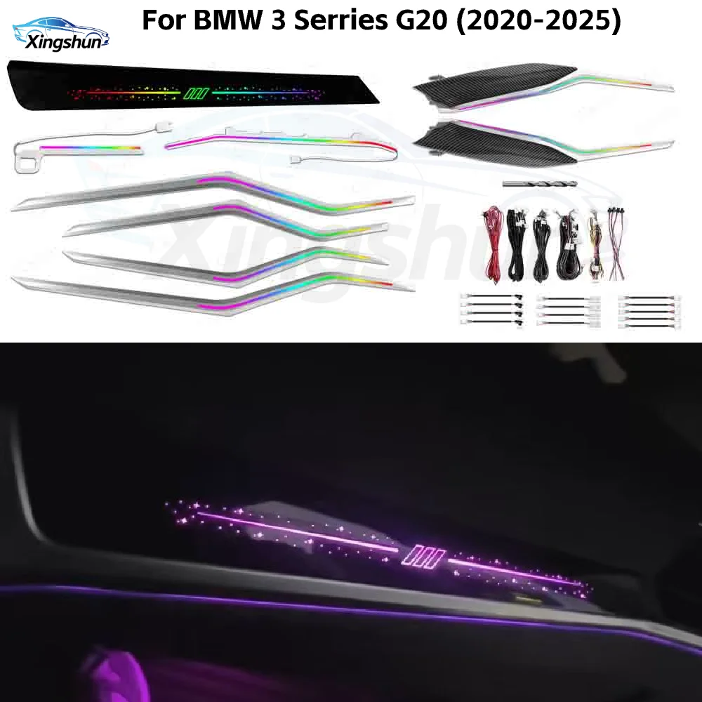 

64 Colors Dynamic Colors Ambient Light for BMW 3 Series 2019-2025 G20 Facelit Car Interior Lighting Upgrade Kit Accessories