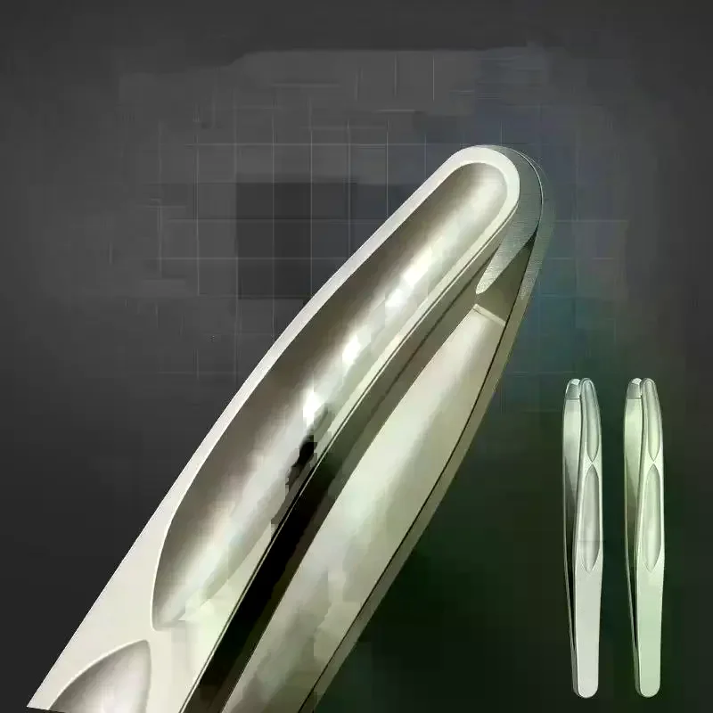 Round Head Tweezers Premium Eyebrow Facial Hair Removal Seamless Clips Short Hair Precision Beard Clip