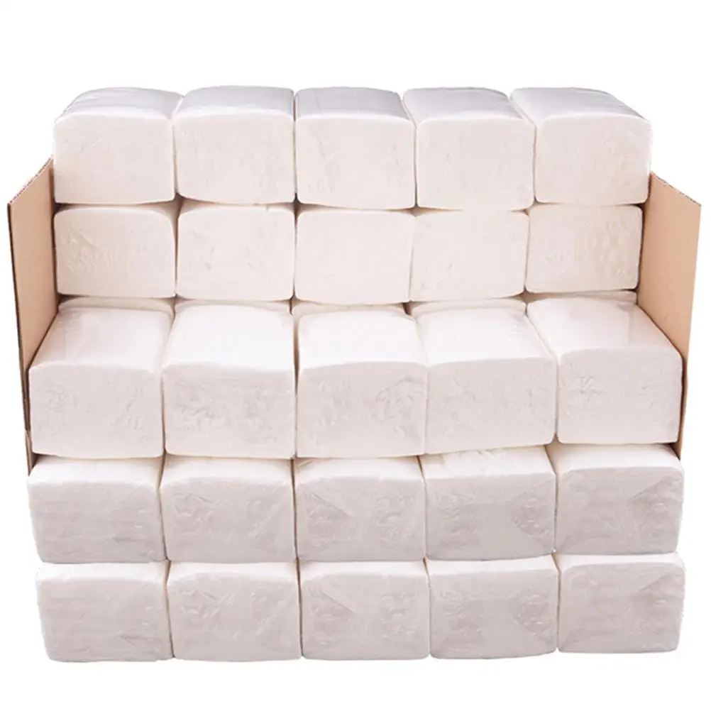 9 Packs Wood Pulp Tissue Paper Rectangular Handkerchief Toilet Handkerchiefs Hotel Towel
