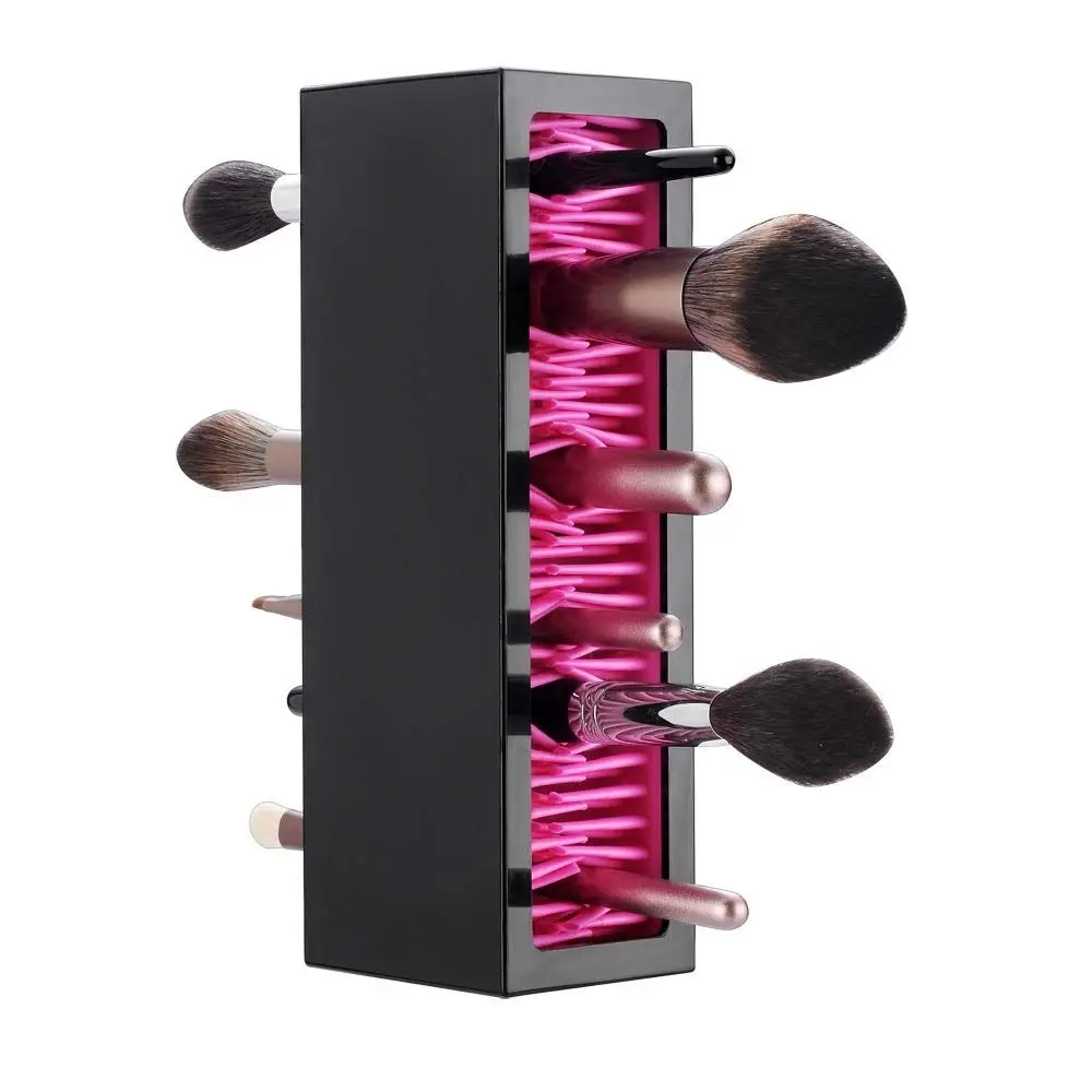 Soporte creativo para brochas de maquillaje, estante de secado de brochas cosméticas compacto y resistente, antideslizante, estante de secado de cepillos de dientes de gran capacidad
