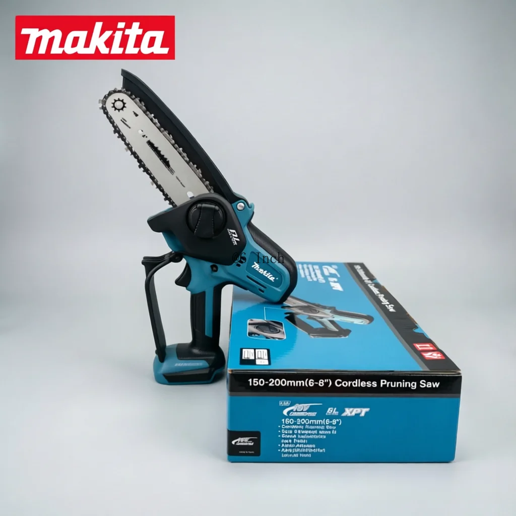 makita-6-pollici-18v-lxt-®-motosega-elettrica-cordless-a-batteria-al-litio-senza-spazzole-mini-sega-portatile-per-potatura-e-taglio-del-legno-in-giardino