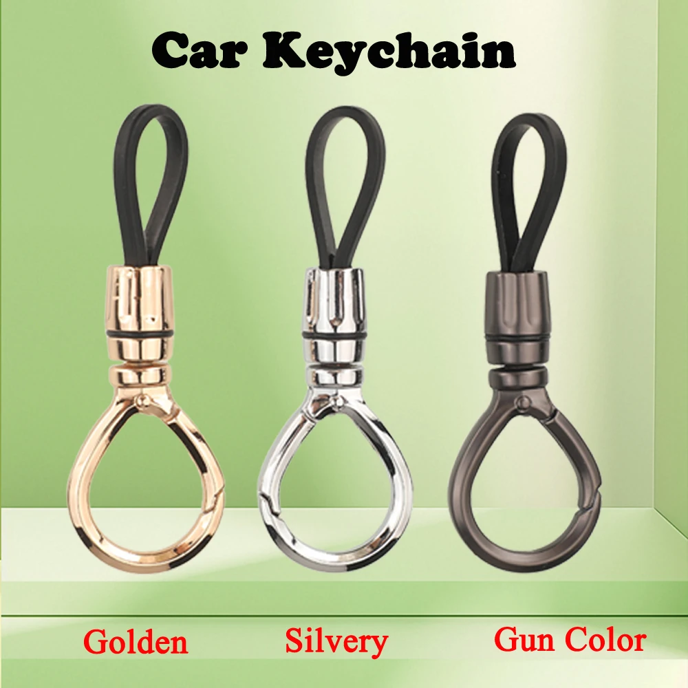 

Jingyuqin New Car Keychain For Key Rings Holder Luxury Durable Never Damage Car Keys Women Men Black Buckle Car Key Ring
