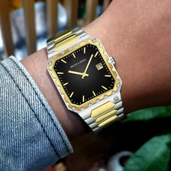 Relogio Masculino Specht & Söhne Square 222 Quartz Watches For Men Luxury Gold Fashion Sports Watches Sapphire 50M Waterproof