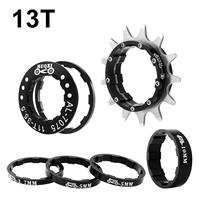 New 13T Mountain Bike Cassette Bicycle Freewheel Conversion Kit Flywheel Sprocket Single Speed Cassette Cog Chain Tensioner