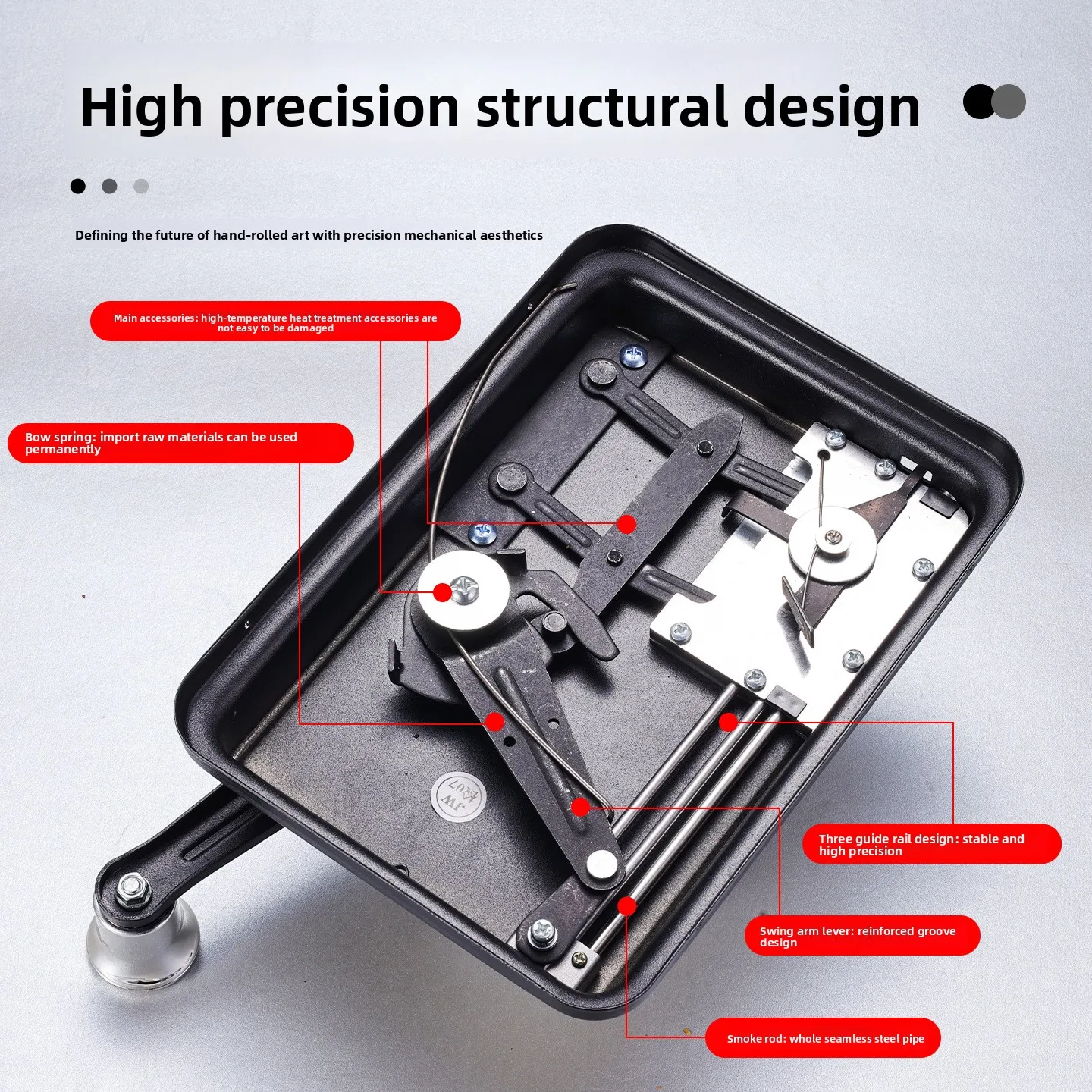 

3-Rail Solid Tungsten Steel Hand-Crank Cigarette Injector, Slag-Free Labor-Saving New Household Tool