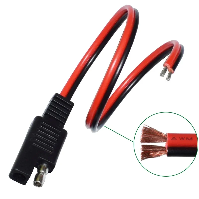 30ซม.18AWG SAE สาย SAE Quick Connector ปลั๊กถอด SAE เอาต์พุตสำหรับรถจักรยานยนต์ยานยนต์ RV แบตเตอรี่พลังงานแสงอาทิตย์แผง