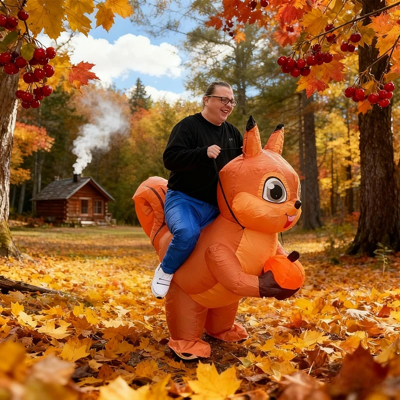 

Inflatable Ride On Squirrel costume, Animal Cosplay Party Funny Blow Up Fancy Dress Halloween Christmas costume party prop gift