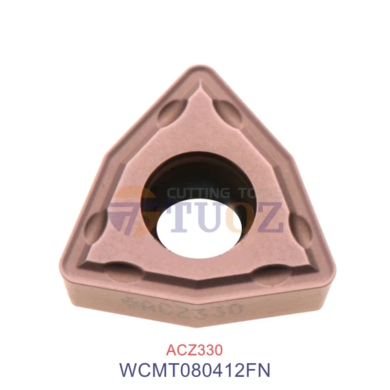 Original WCMT080412FN ACZ330 WCMT 080412 FN WC08 U Drilling Bit Carbide Insert CNC Lathe Turning Blade Cutting Tool