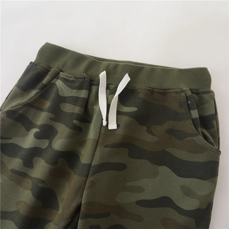 Jumping Meters Camouflage 2-7T Boys Girls Sweatpants Full Length Toddler Fashion Drawstring Baby Clothes Kids Trousers Pants