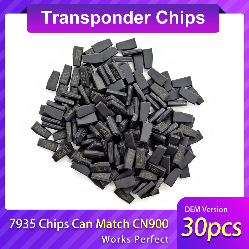 PCF7935AA 30pcs OEM Version PCF7935 ID44 7935AA Transponder Chips 7935 Chips Can Match CN900 Works Perfect Remote Car Key Chip 