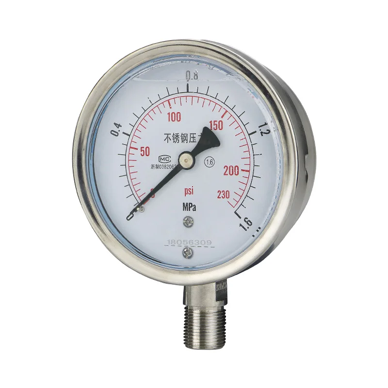 

Stainless Steel Shockproof Pressure Gauge YN100BF Oil Pressure Water Pressure Hydraulic Vacuum Gauge High Temperature Corrosion