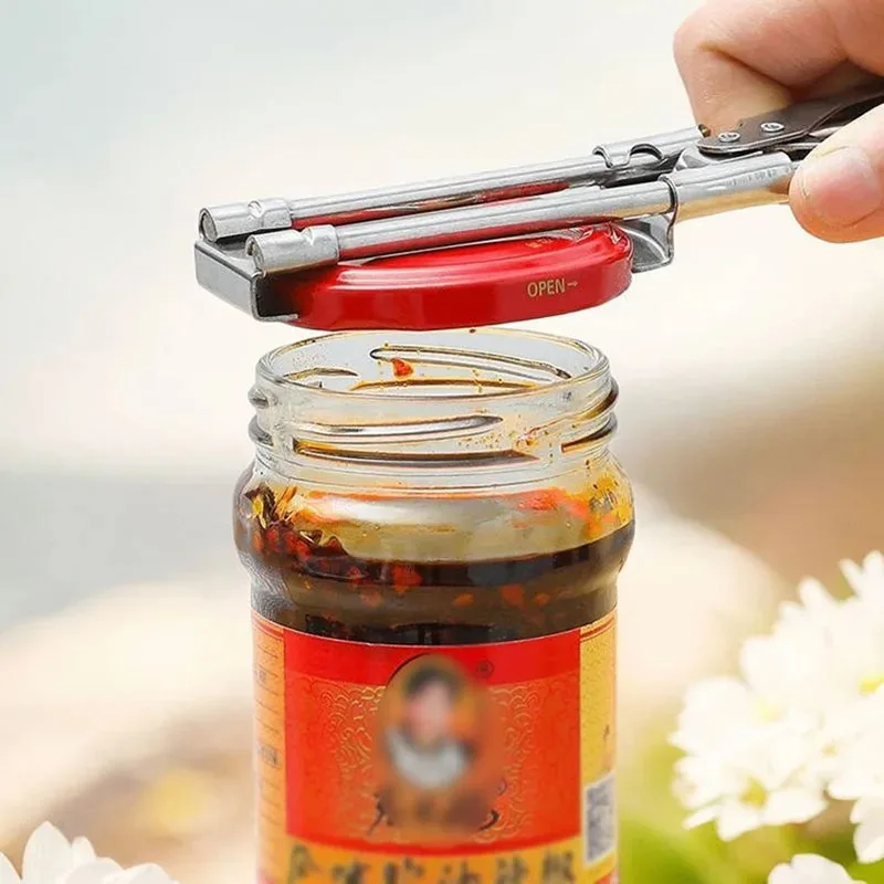 Adjustable Multi-Function Bottle Opener Stainless Steel Lids Off Jar Opener Labor-Saving Screw Can Opener For Kitchen Tools image 2
