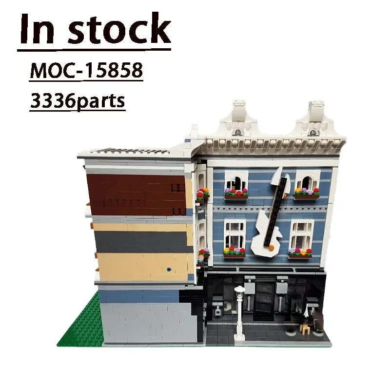 

The Music Club Inverted Corner Assembles A Model of The Building Blocks • 3336 Parts Bricks for Children's Birthday Toy Gifts