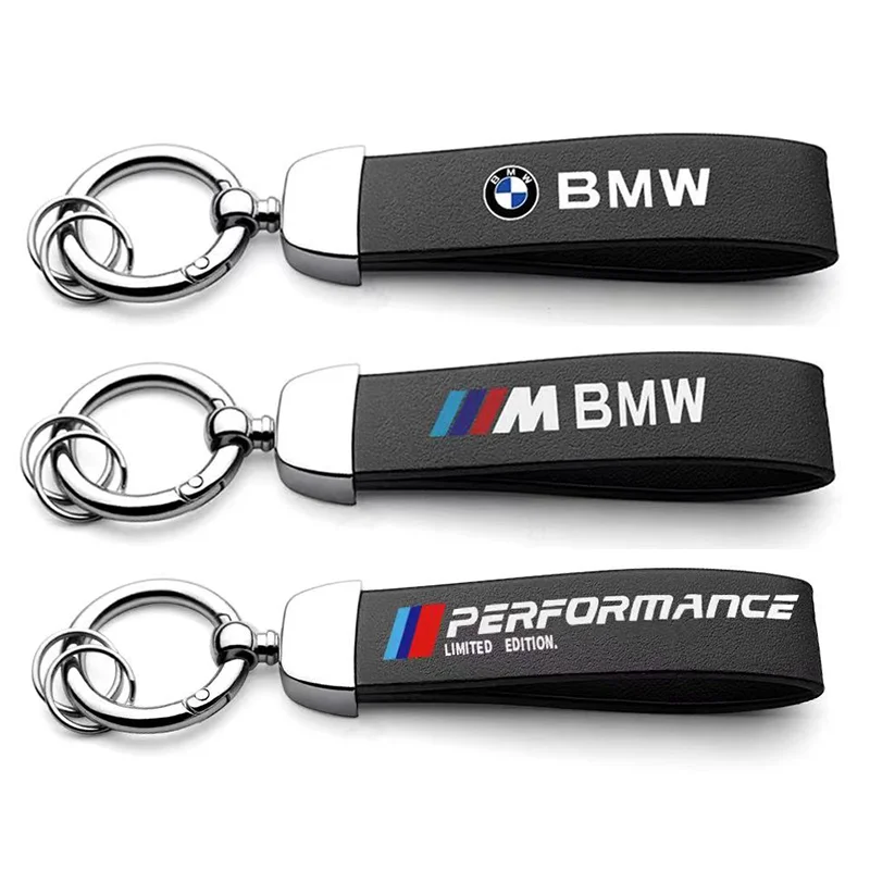 Leather Car Key Chain Rings Keychain For BMW E46 E90 E60 F30 F10 X2 X3 X5 X4 X6 X7 G30 G20 G32 G11 G12 Styling Accessories