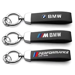 Leather Car Key Chain Rings Keychain For BMW E46 E90 E60 F30 F10 X2 X3 X5 X4 X6 X7 G30 G20 G32 G11 G12 Styling Accessories