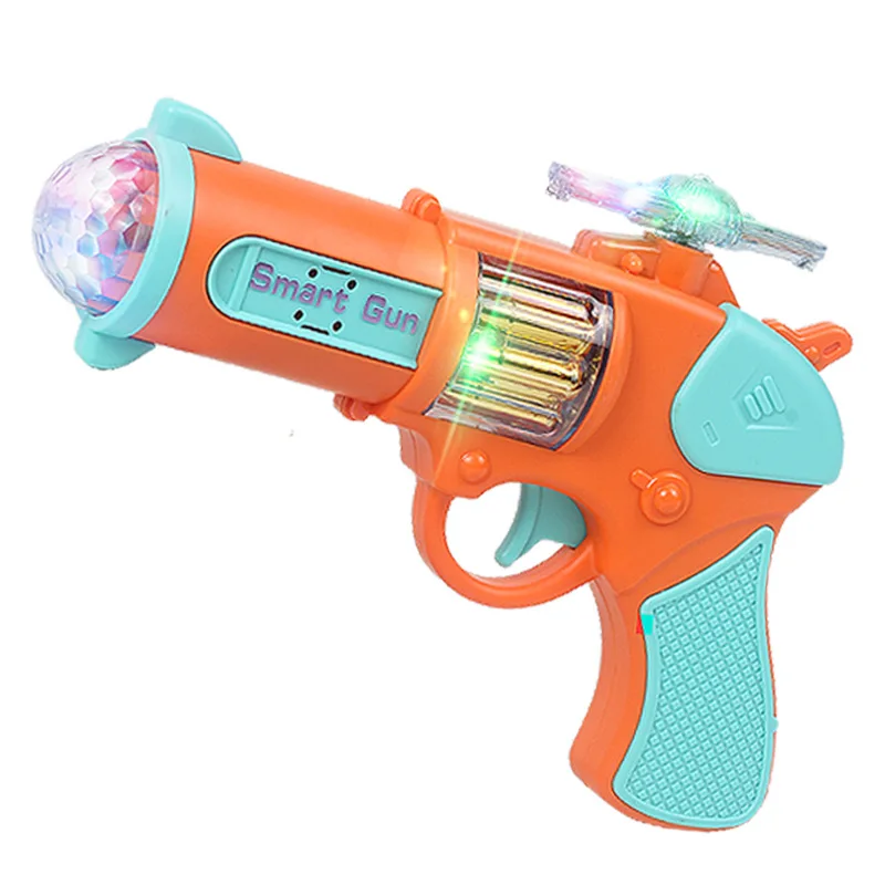 Glocks Toys Guns Pistol Electric Flash Music Colorful Projection Sound and Light Gun Children's Toy Gun