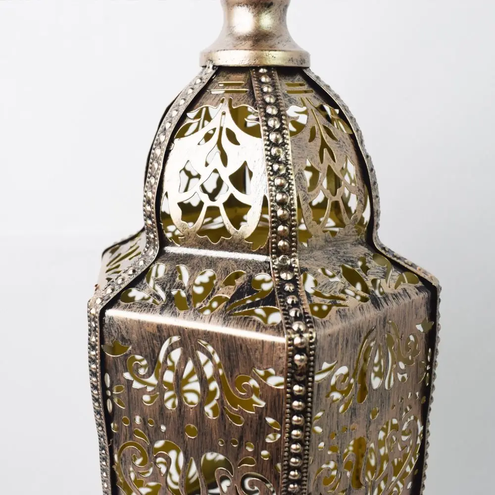 

Солнечный фонарь на солнечных батареях, водонепроницаемый, из кованого железа, в марокканском стиле, ажурный, с крючком, для освещения двора