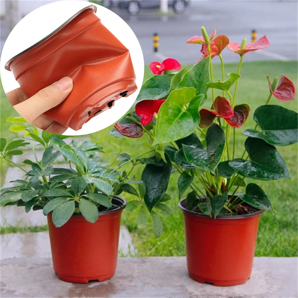 9cm 10cm 11.5cm Plastic Flower Pot Nursery Planter Pots Containers Plant Starting Planting Tray Grow Box for Home Garden Supply