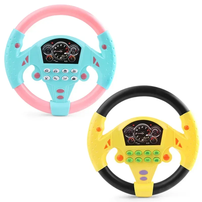 

New Kids Simulate Driving Car Copilot Steering Wheel Eletric Baby Toy with Sound Musical Educational Stroller Driving Vocal Toys