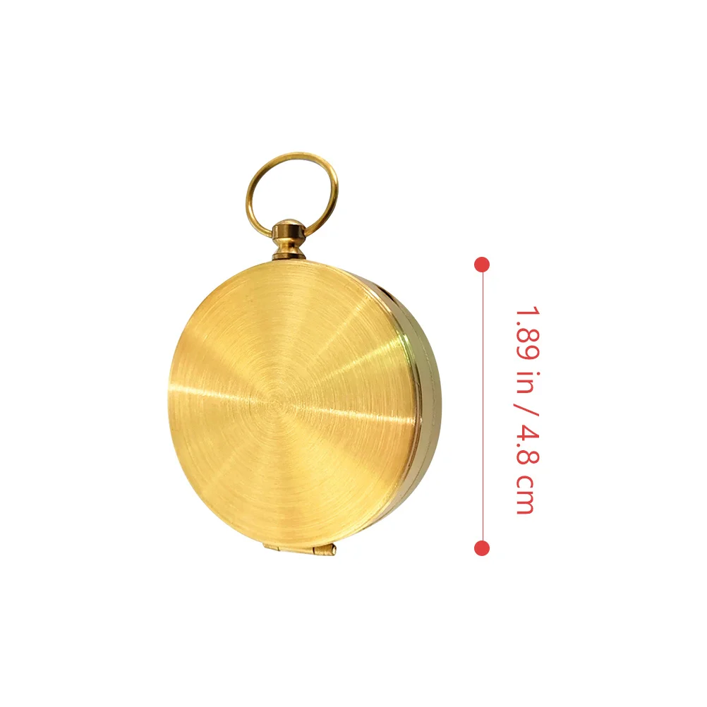 

Portable Copper Retro Compass Pendant Durable Small Multi-Function Camping Hiking Survival Outdoor Accessory Compass