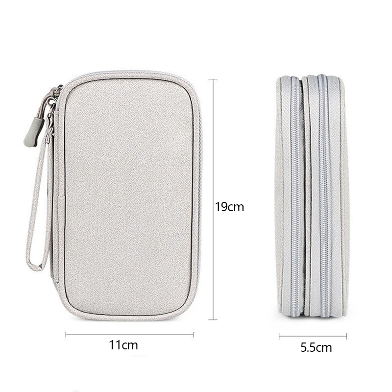 Portable Travel Digital Product Storage Bag Organizer Multi-layer Headset Cable Handbag Charging Treasure USB Data Cable Bag