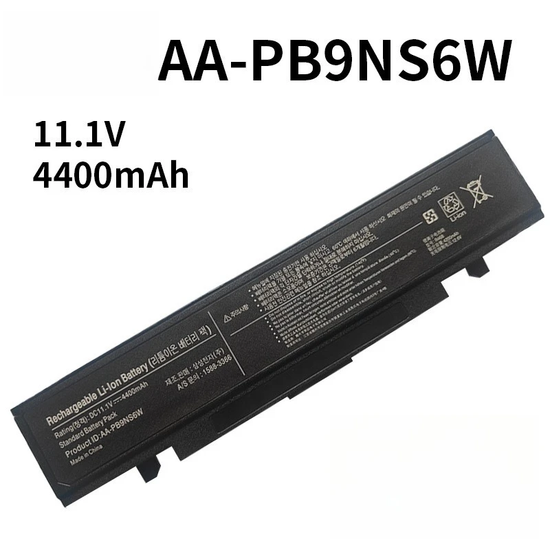 Laptop Battery 11.1V 4400mAh AA-PB9NC6B for Samsung AA-PB9NS6B R530 RV511 RV411 RV508 R528  R580 R540 R519 R525 R430 Aa