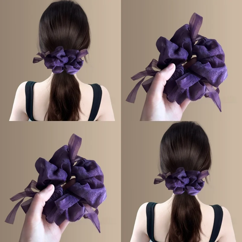 lenco-de-seda-roxo-com-laco-borboleta-elastico-de-cabelo-faixa-de-cabelo-estilo-bailarina-para-viagem-acorios-de-cabelo