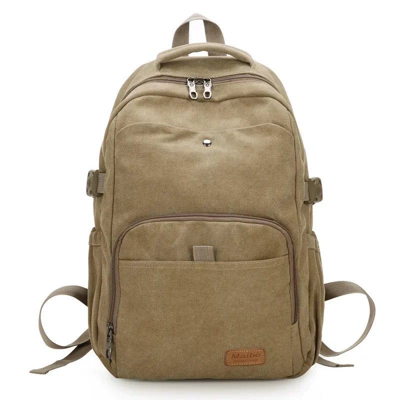 

New Cotton Canvas Backpack Male Korean Version of Large Capacity Student Bag Female Retro Casual Outdoor Travel Backpack WT584