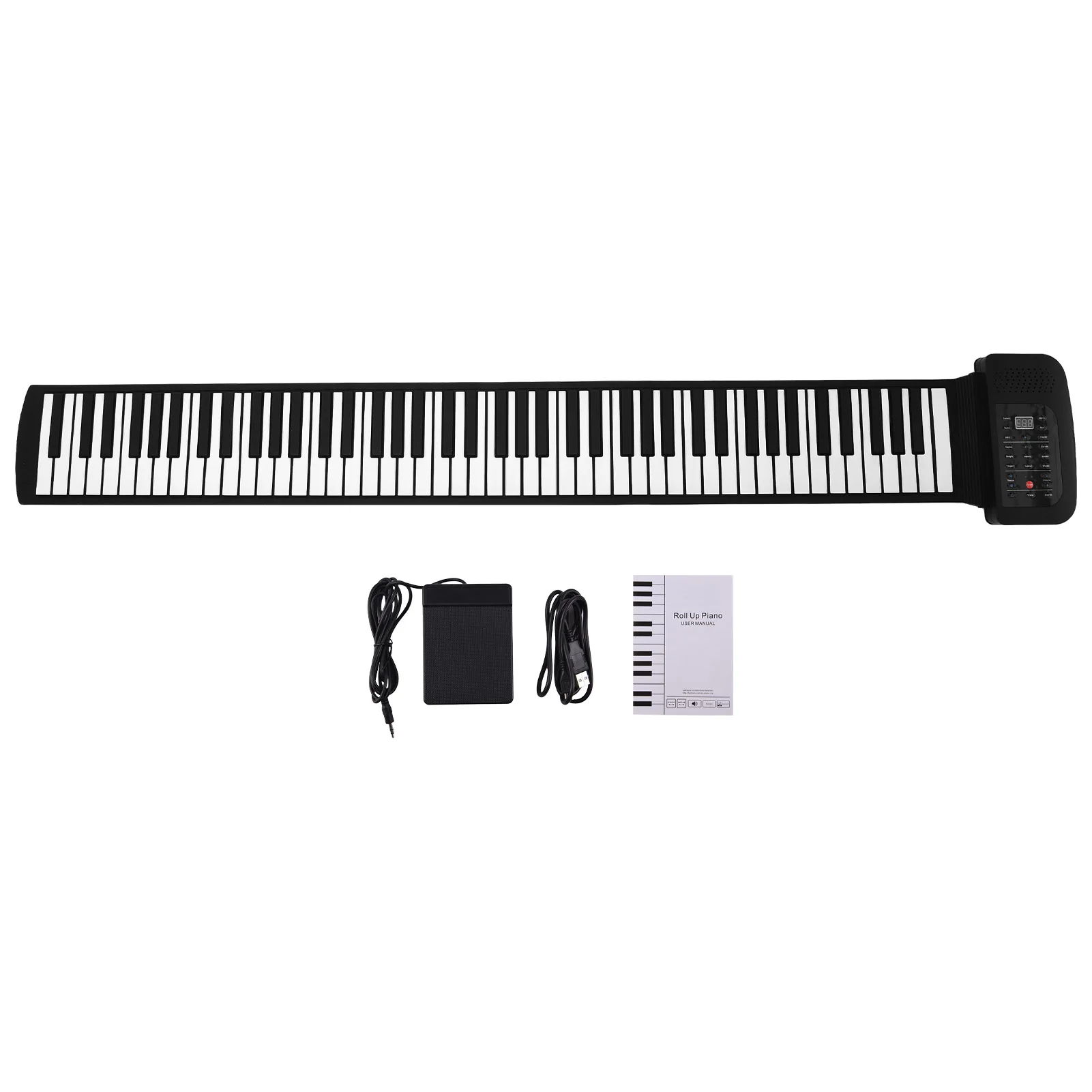 

88 Key Portable Roll Up Piano with Speaker Sustain Pedal Silicone Foldable Piano Thickened 9mm Piano Keys Home Practice
