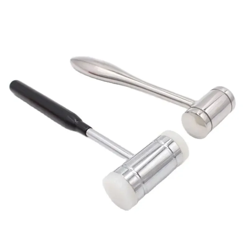 1Pcs Dental Bone Hammer Double-headed Nylon Stainless Steel Handle Autoclave Teeth Surgical Extraction Tool Dentist Instrument