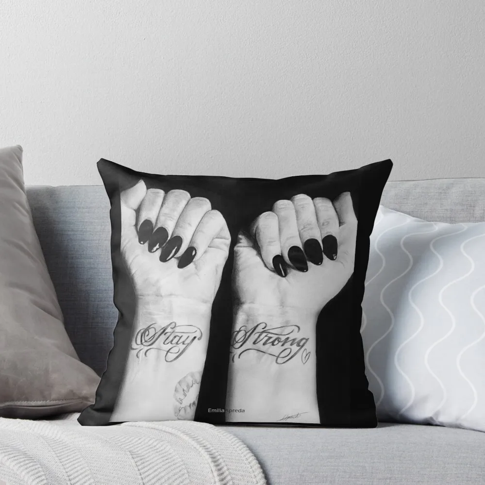 Demi Lovato Wrist Tattoo Drawing Throw Pillow Ornamental Pillow christmas ornaments 2024 Couch Cushions pillow