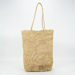 Handmade Crocheted Natural Raffia Hollow Out Designer Straw Tote Shoulder Tote Bag