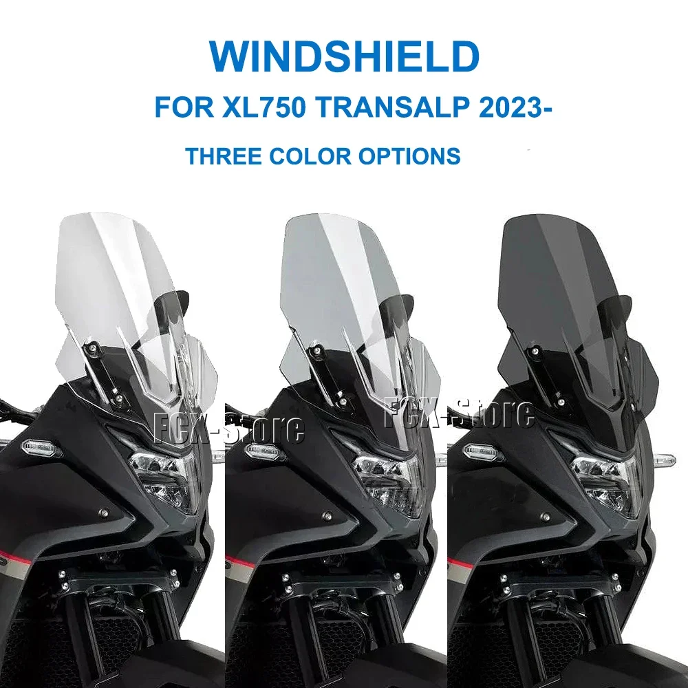 Motorcycle Accessories Wind Deflector For Honda XL750 Transalp XL 750 TRANSALP 2023 2024 Windscreen Windshield 3 Color