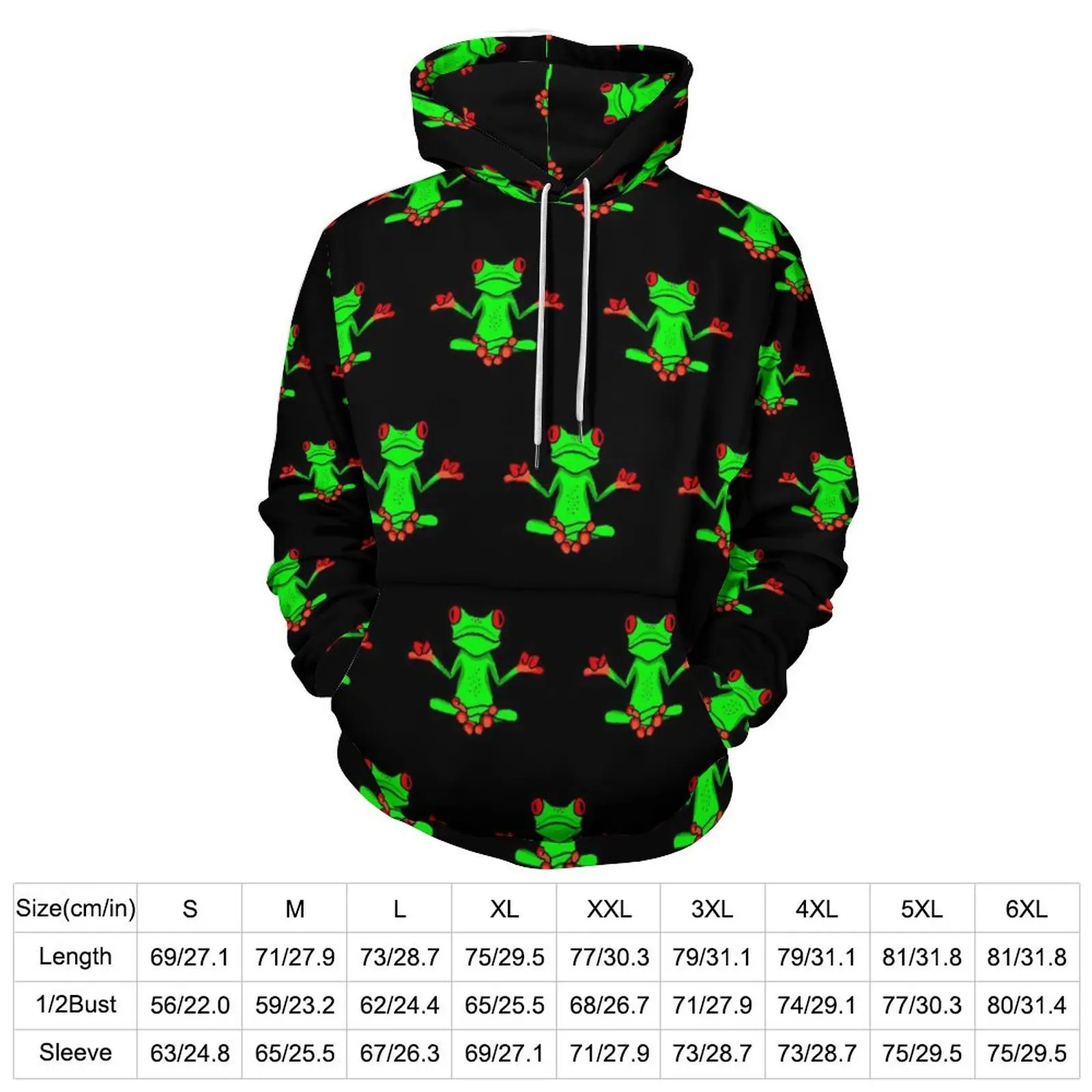 Zen Tree Frog Casual Hoodies Cute Animal Y2k Hoodie Women Long Sleeve Street Fashion Custom Loose Oversize Clothing