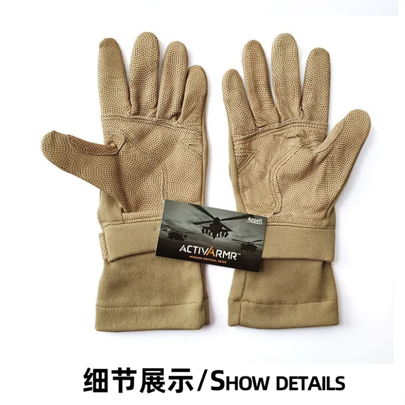 USMC FROG Tactical Gloves for Men Full-Finger Flame-Resistant and Wear-Resistant Outdoor Cycling Leather Gloves