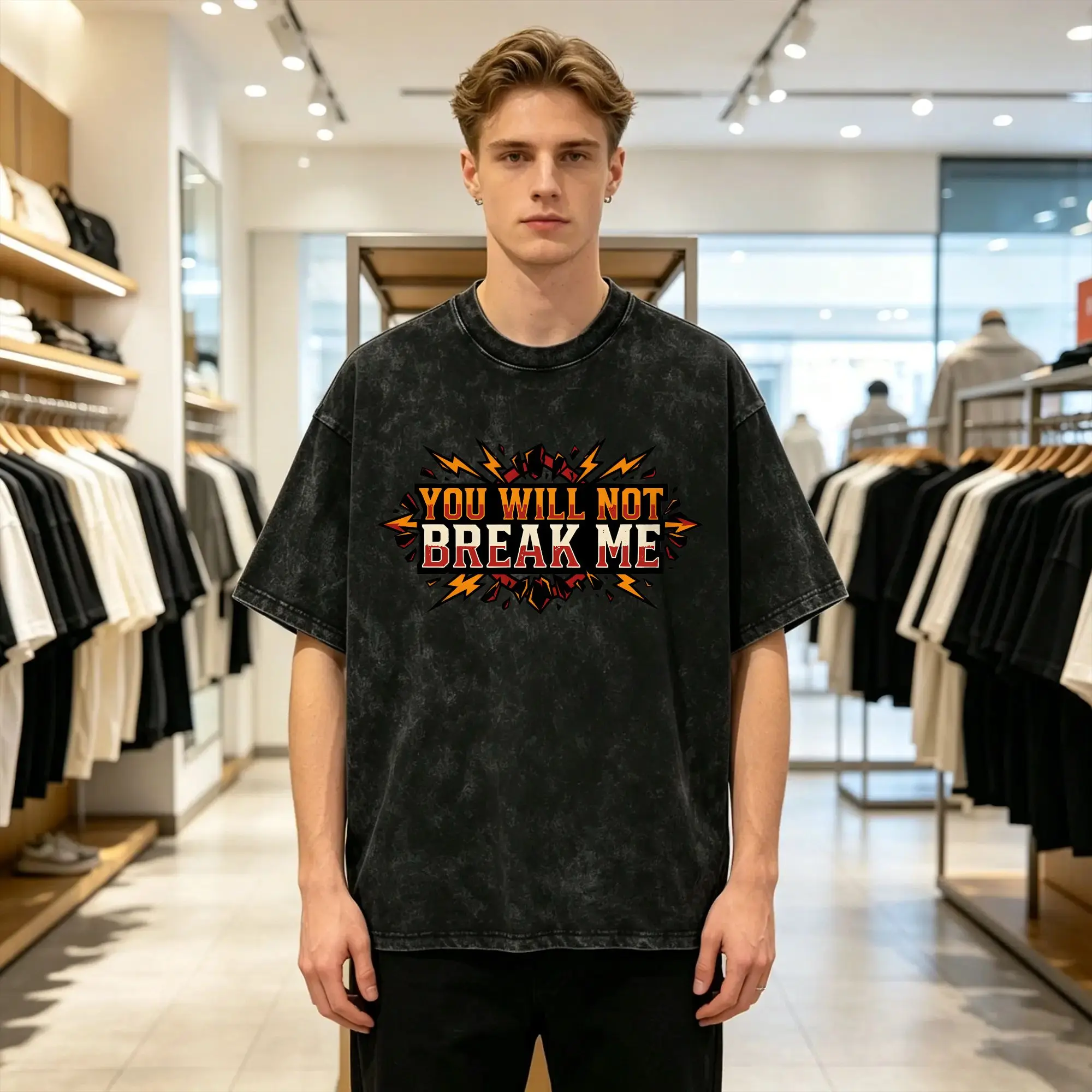 You Will Not Break Me T-Shirt Summer Dungeon Crawler Carl  Y2K Fun T Shirts Cotton Tee Shirt For Men Short Sleeve Print Top Tees