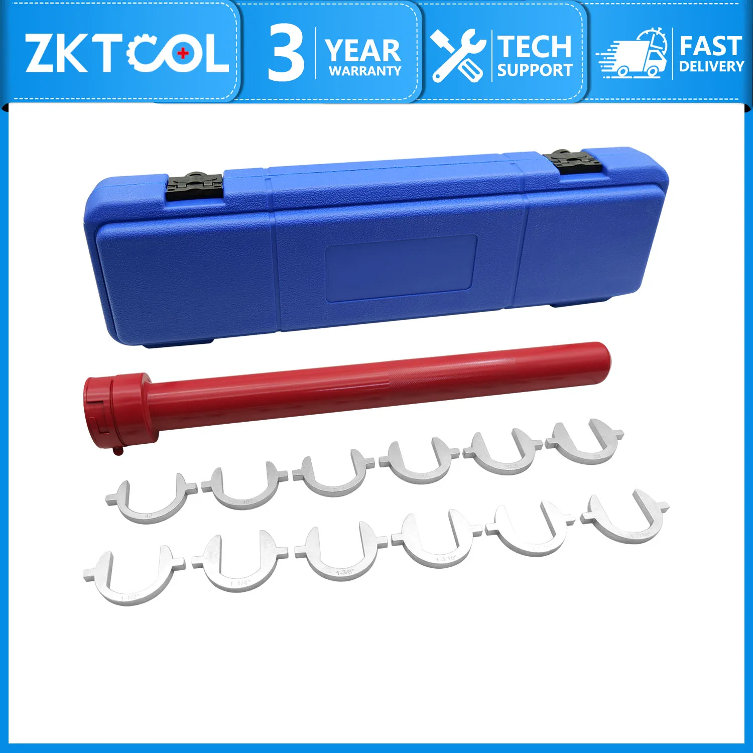 

13-Piece Inner Tie Rod Removal and Installation Tool Set — 1/2-Inch Drive Socket Kit & Tie Rod Wrench