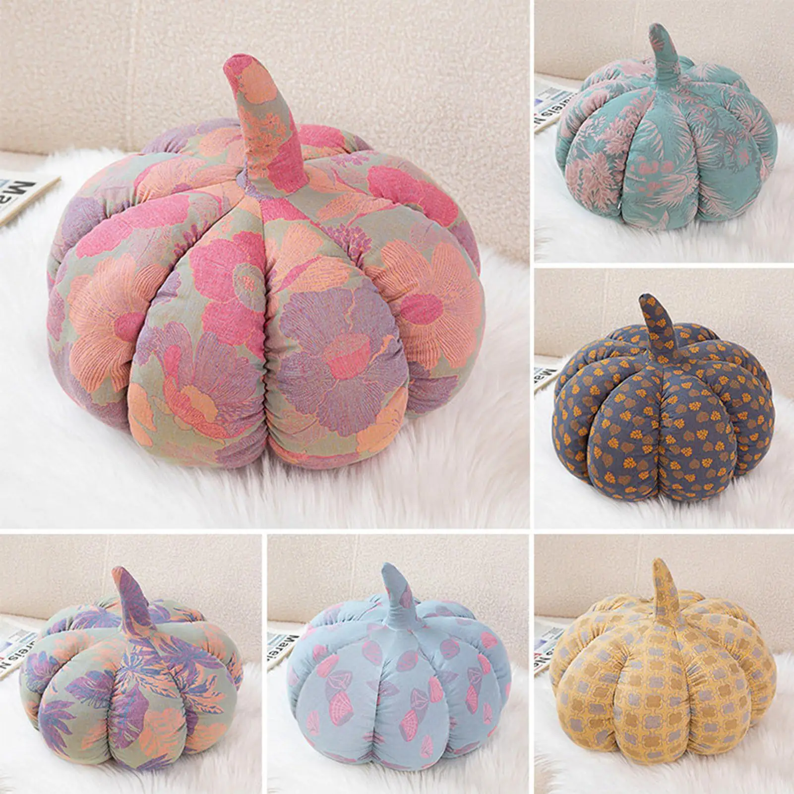 3D Pumpkin Shape Halloween Plush Pillow Ultra Soft Halloween Plush Throw Pillow Decorative Stuffed Pillow For Bedroom