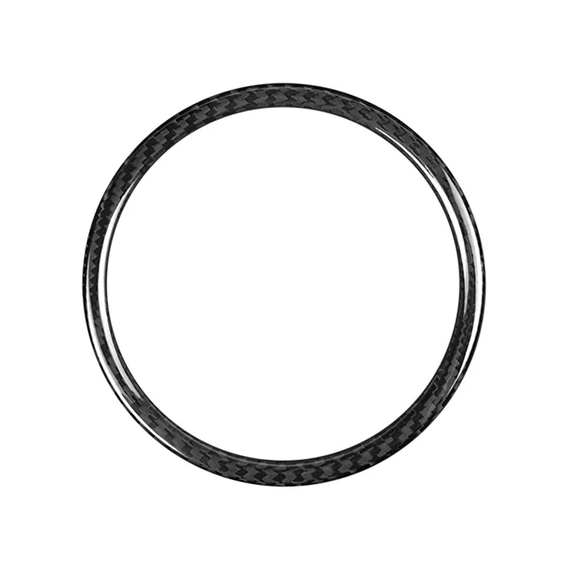 

A77T-Car Steering Wheel Center Frame Ring Cover Interior Real Hard Carbon Fiber Sticker For Fiat 500 2008--2023(B) Replacement