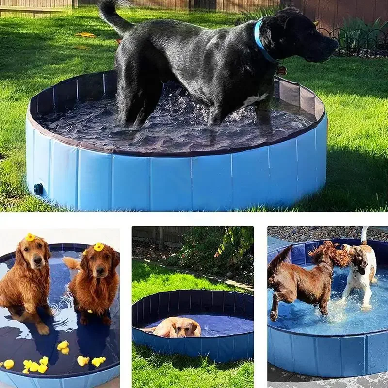 

Foldable Cat Dog Pool Toy Play Water Bath Tub Dogs Cats Summer Cool Pet Cleaning Basin Children's Popo Pool Bathing Tub PVC