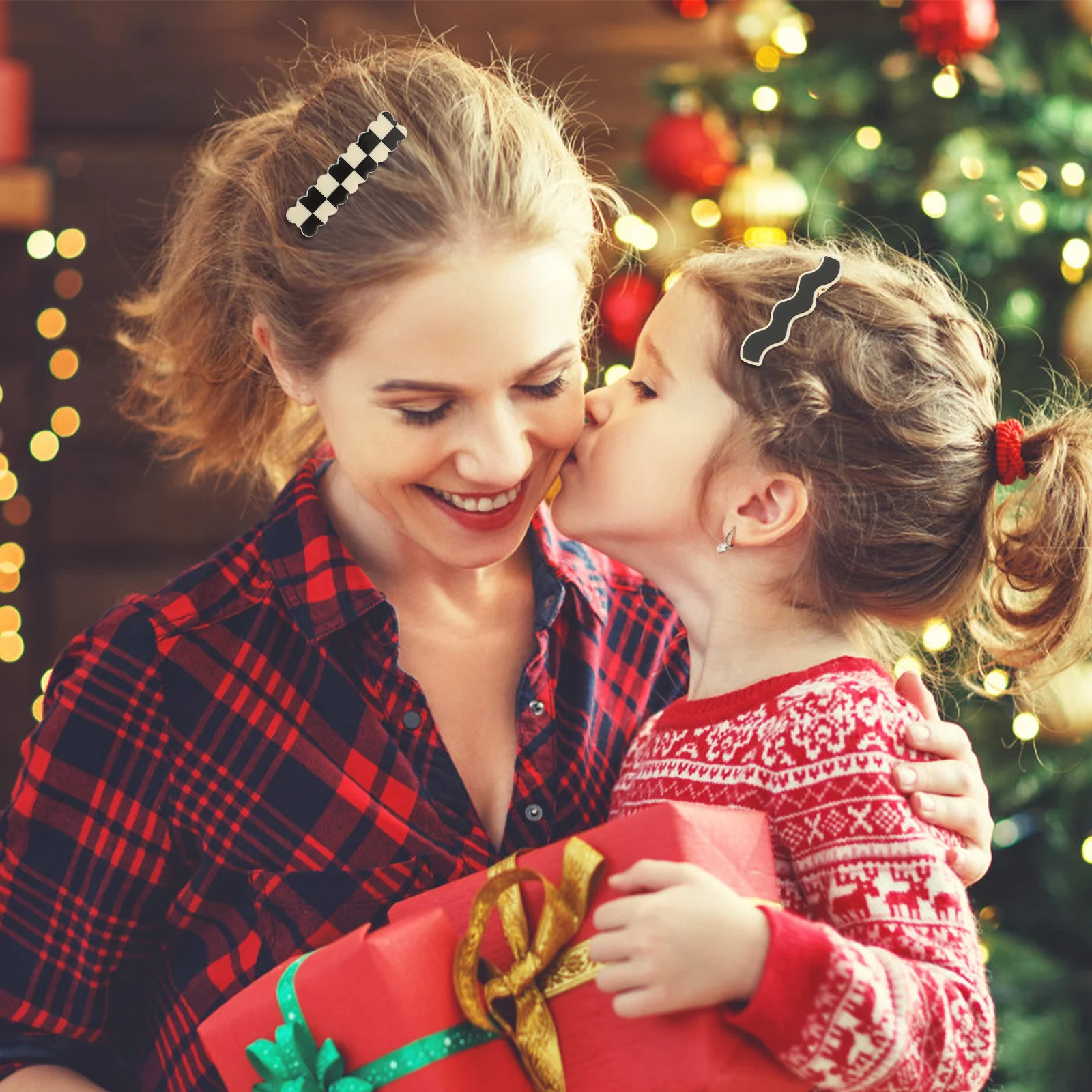 

12pcs No Crease Clips Plaid Duckbill Barrettes Lightweight Hair Styling Clips For Wedding Party Makeup Hair Accessories