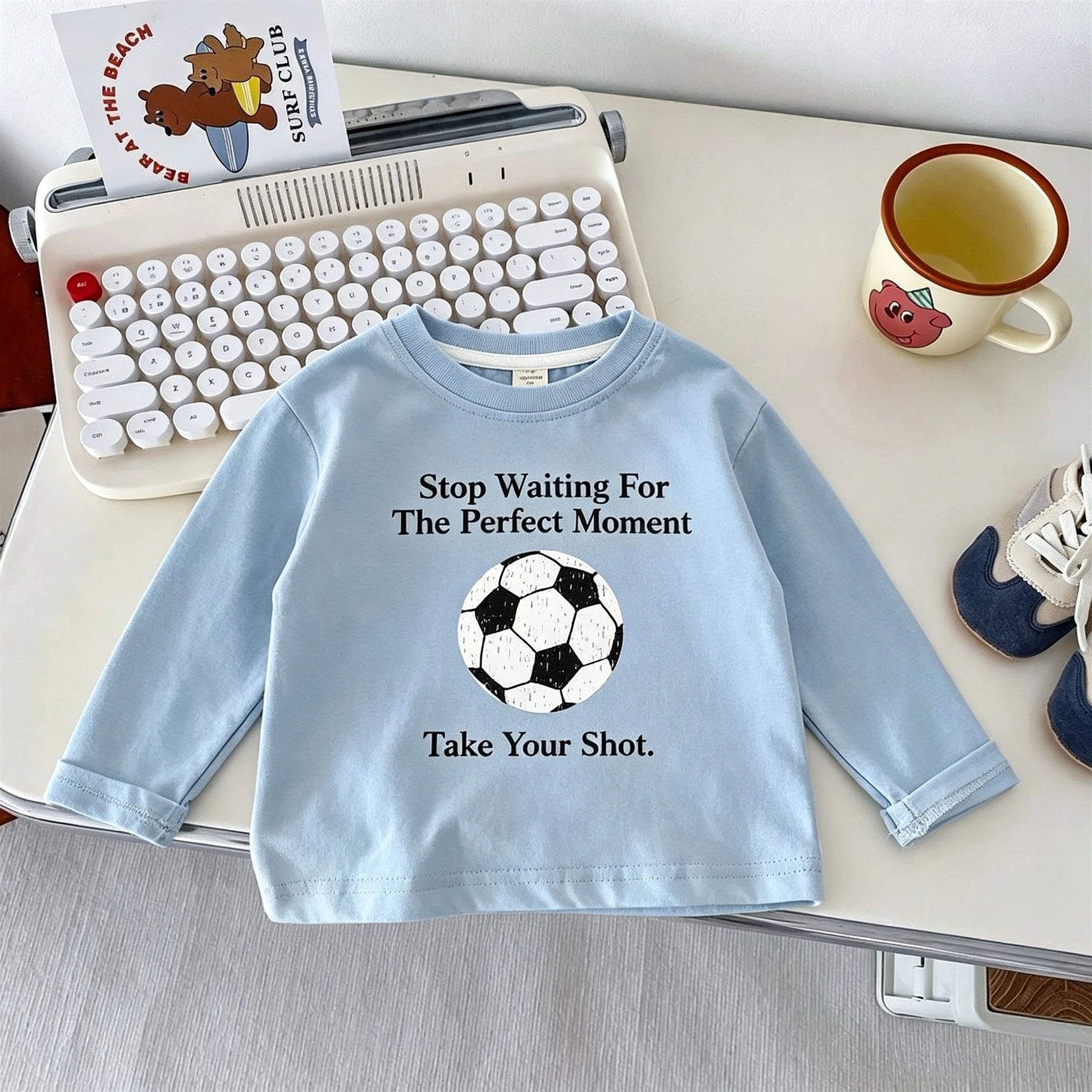 2026 New Children Clothes Long Sleeve Tshirt Tops Autumn Casual Base Shirt Crewneck Pullover Blouse Kids Costume 1-7 Year Old