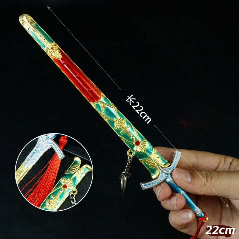 22cm nova espada em pedra jogo figura adereços periféricos modelo de metal artesanato decoração de mesa ornamentos presente de aniversário brinquedos
