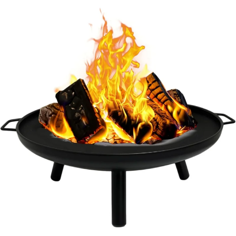 

GasOne 23 in Outdoor Wood Burning Fire Pit Durable Alloy Steel Fire Pits for Outside – Small Fire Pit for Backyard