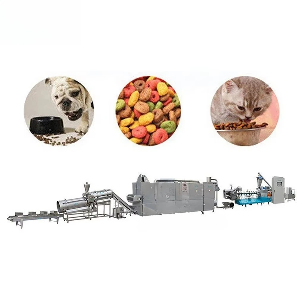 Multifunctional Dry Wet Pet Food Processing Machine Floating Fish Feed Pellet Extruder Maker with PLC Core Components